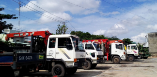 dịch vụ cho thuê xe cẩu vận chuyển hàng hóa