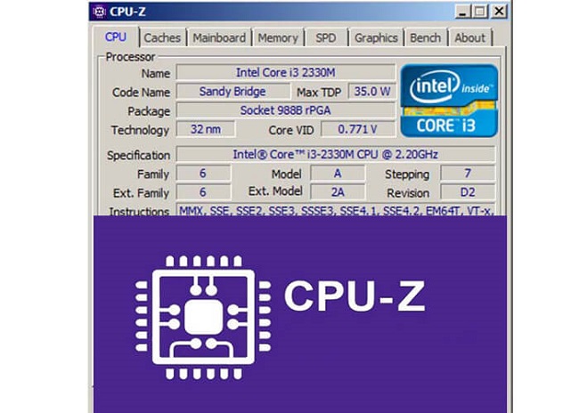 Các tính năng của phần mềm CPU Z