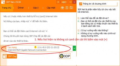 Hướng dẫn sử dụng 3DP NET để cài driver mạng Internet/Wifi - Hình 2