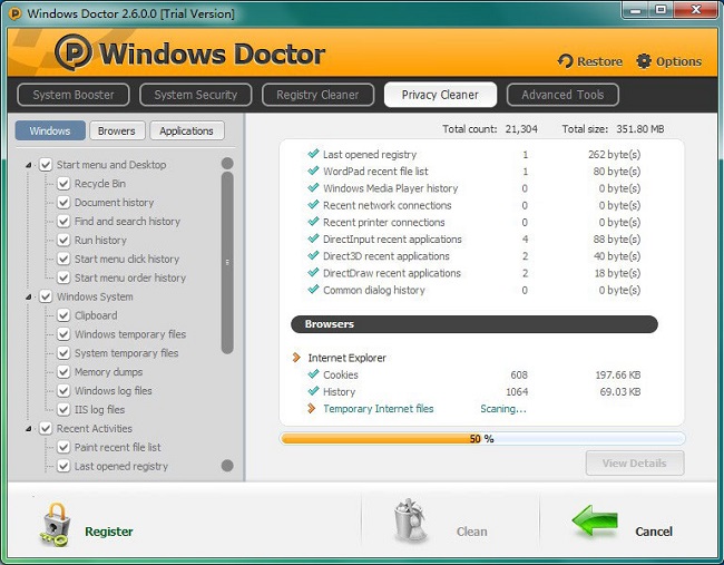 Các tính năng chính của Windows Doctor