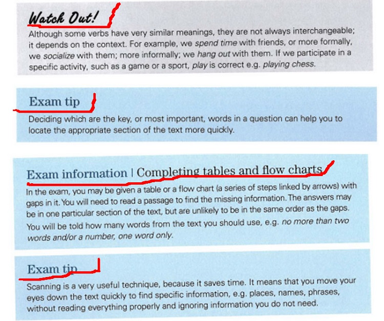 Các tips và lưu ý trong sách Get Ready for IELTS