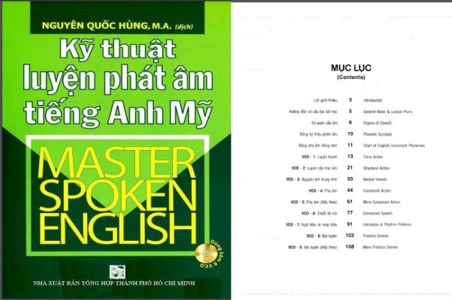 Mục lục trong sách Master Spoken English