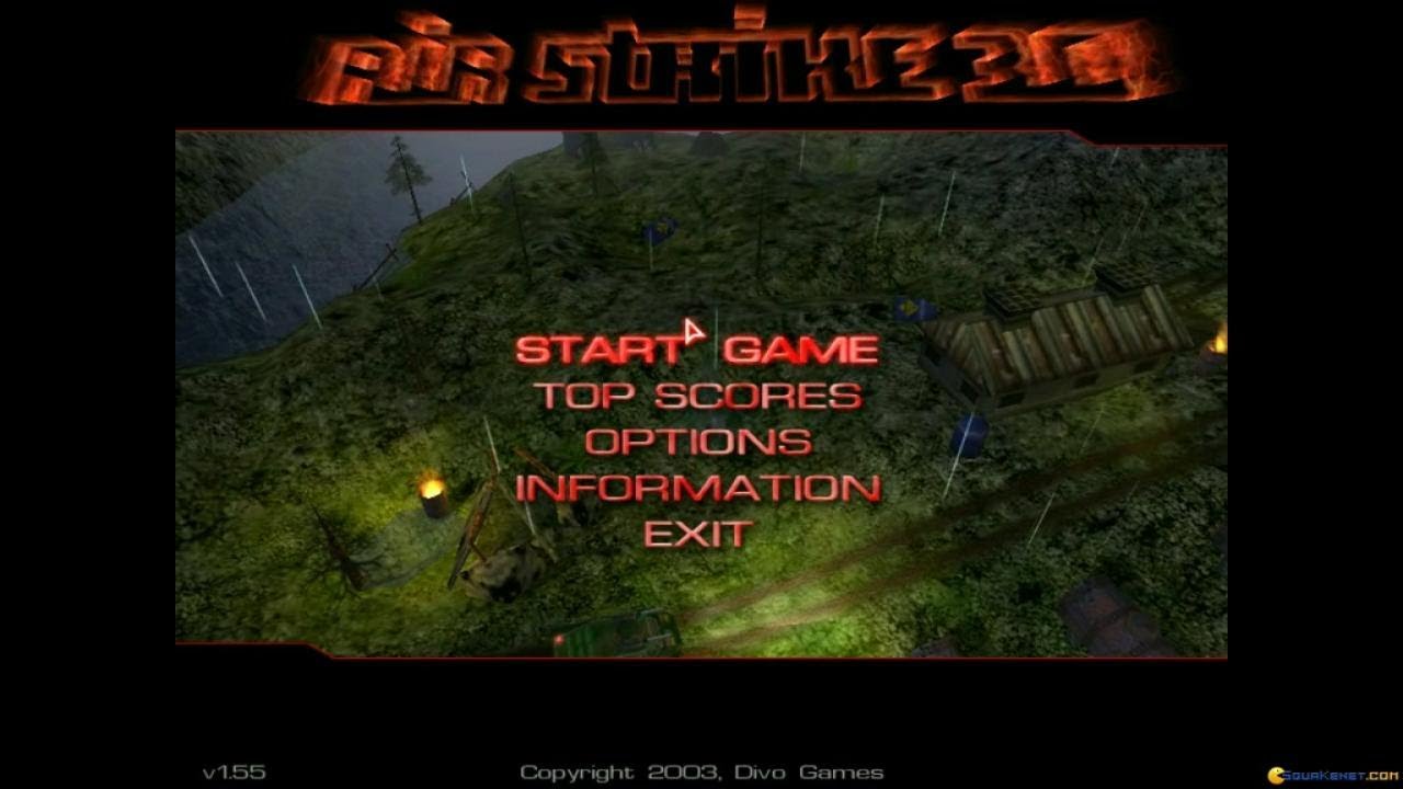 Menu game của trò chơi Air Strike 3D
