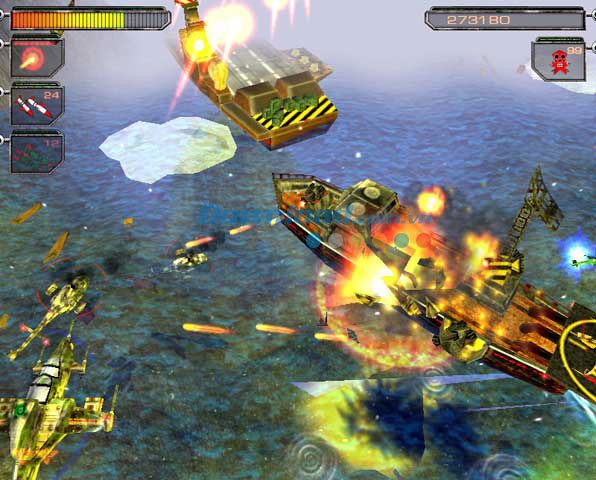 Chiến đấu với kẻ địch trong game AirStrike 3D