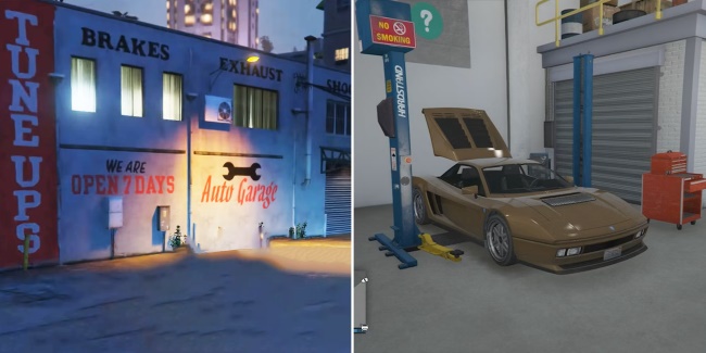 Cửa hàng sửa xe trong GTA 5