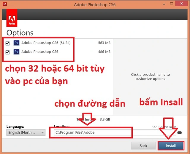 Nhấp nút Install để phần mềm tiến hành chạy cài đặt.