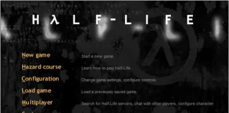 Giao diện của game Half Life