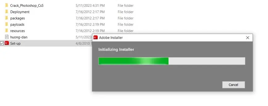 Mở file Setup cài đặt PTS CS5.