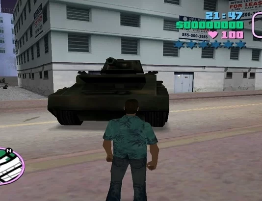 Mã Xe Tăng GTA Vice City giúp người chơi hoàn thành thử thách nhanh chóng hơn.