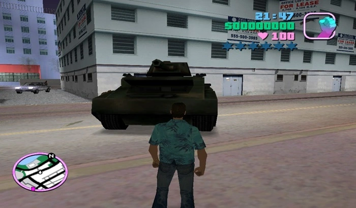 Mã Xe Tăng GTA Vice City giúp người chơi hoàn thành thử thách nhanh chóng hơn.