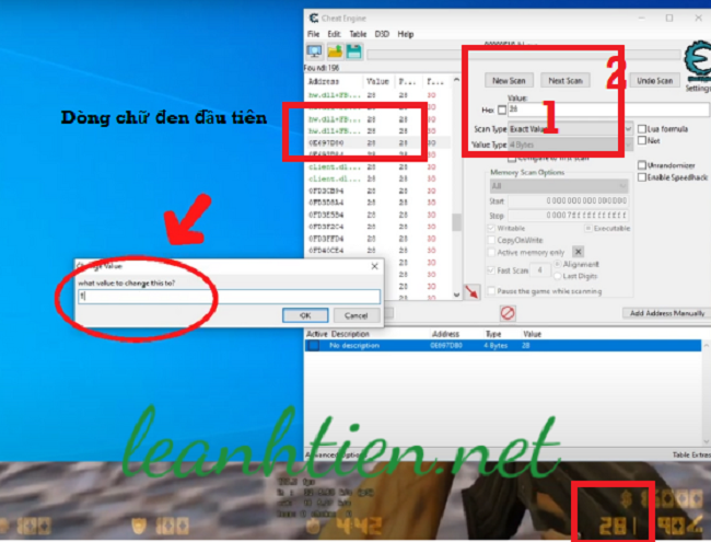 Nhập số lượng đạn còn lại sau khi bắn ở bước 6