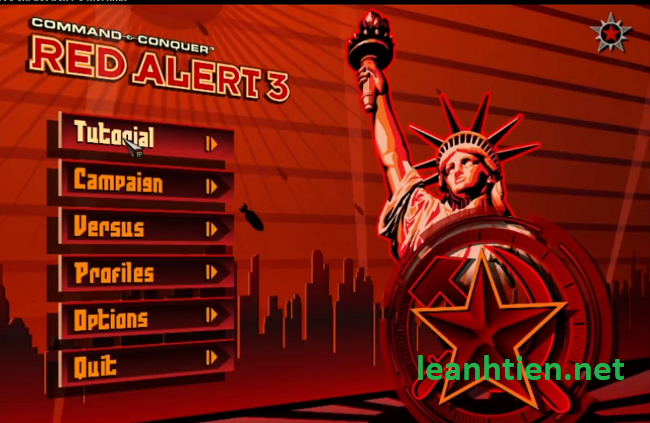 Giao diện bên trong game Red Alert 3